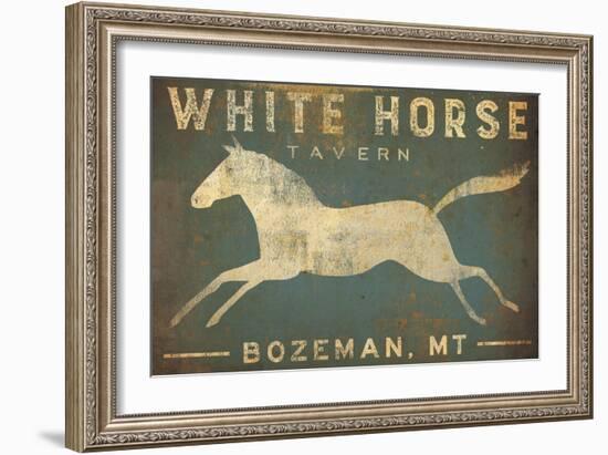 White Horse Running-Ryan Fowler-Framed Art Print