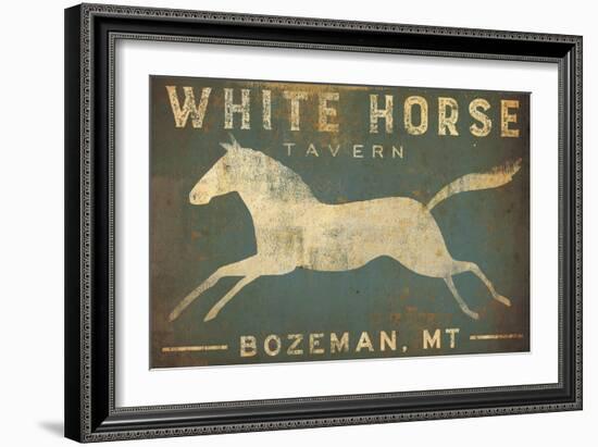 White Horse Running-Ryan Fowler-Framed Art Print