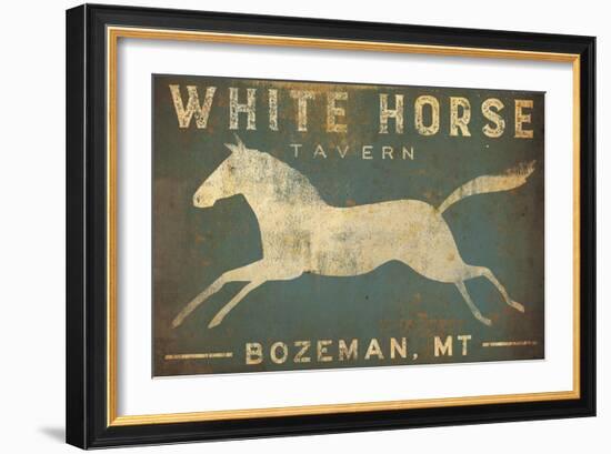 White Horse Running-Ryan Fowler-Framed Art Print