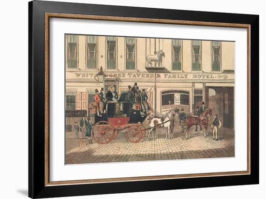 White Horse Tavern and Hotel, Fetter Lane, London-James Pollard-Framed Giclee Print