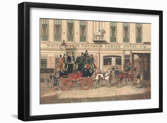 White Horse Tavern and Hotel, Fetter Lane, London-James Pollard-Framed Giclee Print
