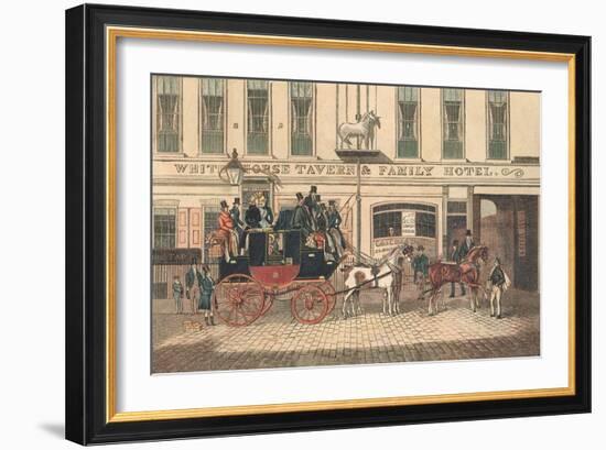 White Horse Tavern and Hotel, Fetter Lane, London-James Pollard-Framed Giclee Print