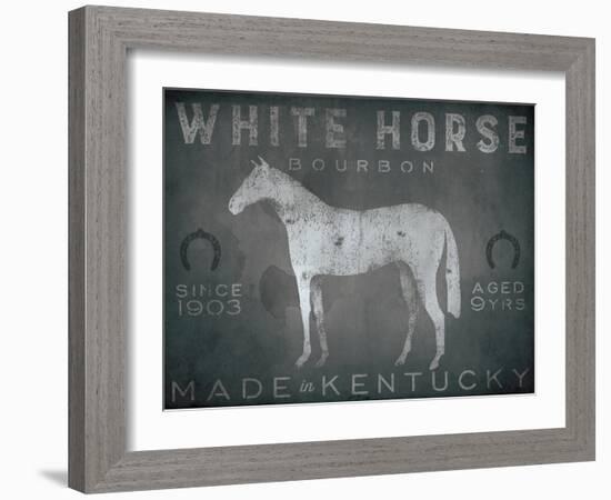 White Horse with Words-Ryan Fowler-Framed Art Print