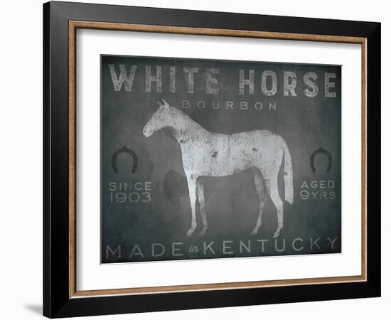 White Horse with Words-Ryan Fowler-Framed Art Print