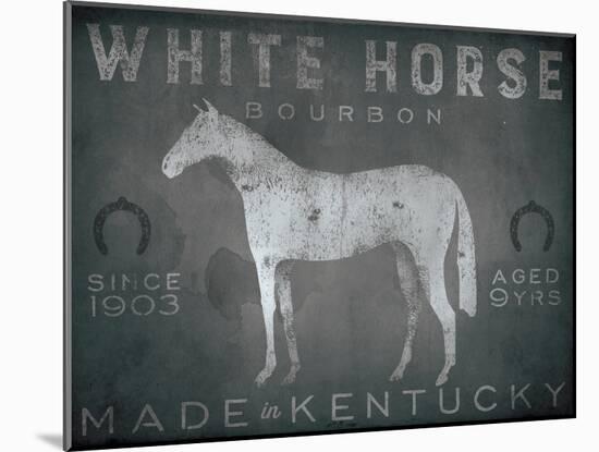 White Horse with Words-Ryan Fowler-Mounted Art Print