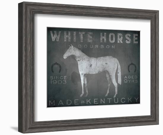 White Horse with Words-Ryan Fowler-Framed Art Print