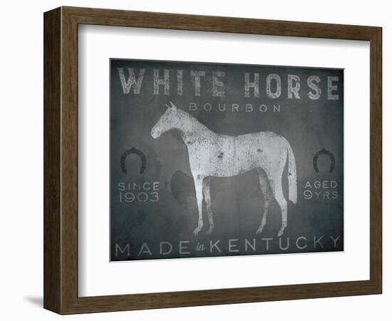 White Horse with Words-Ryan Fowler-Framed Art Print