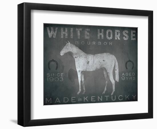 White Horse with Words-Ryan Fowler-Framed Art Print