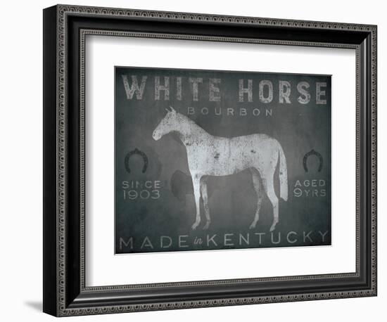 White Horse with Words-Ryan Fowler-Framed Art Print