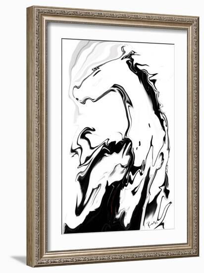 White Horse-Rabi Khan-Framed Art Print