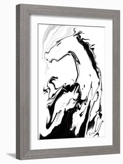 White Horse-Rabi Khan-Framed Art Print