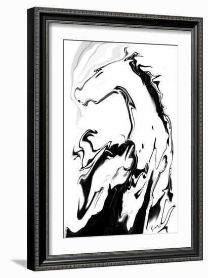 White Horse-Rabi Khan-Framed Art Print