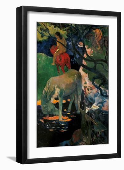White Horse-Paul Gauguin-Framed Art Print
