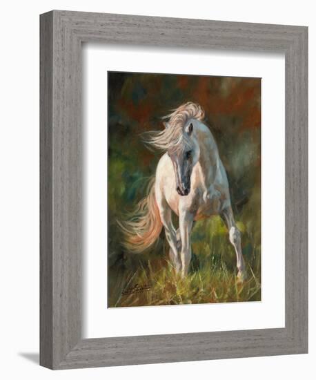 WHITE HORSE-David Stribbling-Framed Art Print