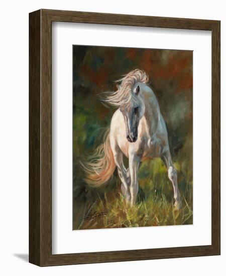 WHITE HORSE-David Stribbling-Framed Art Print