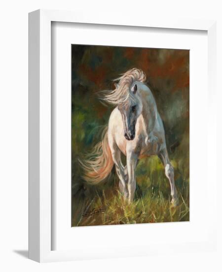 WHITE HORSE-David Stribbling-Framed Art Print