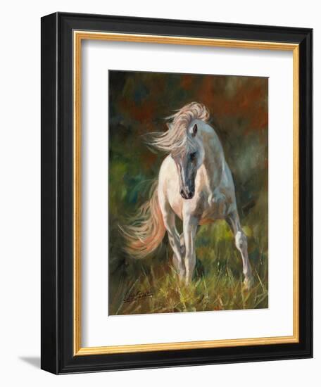 WHITE HORSE-David Stribbling-Framed Art Print