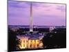 White House at dusk, Washington Monument, Washington DC, USA-null-Mounted Photographic Print