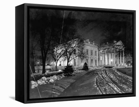 White House at Night-null-Framed Premier Image Canvas