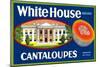 White House Cantaloupe Label-null-Mounted Art Print