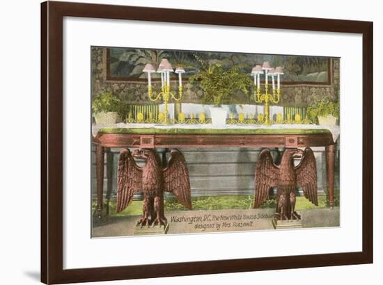 White House Sideboard-null-Framed Art Print