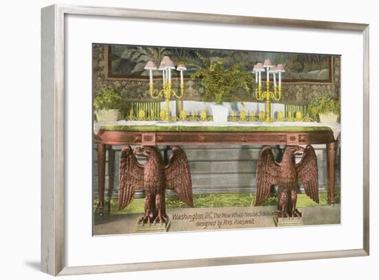 White House Sideboard-null-Framed Art Print