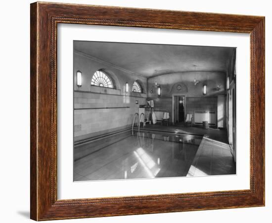 White House Swimming Pool During the Eisenhower Administration-null-Framed Premium Photographic Print