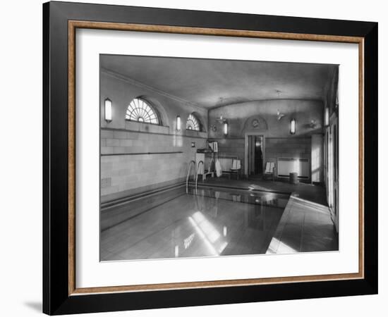 White House Swimming Pool During the Eisenhower Administration-null-Framed Premium Photographic Print
