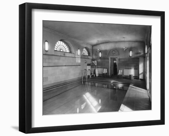 White House Swimming Pool During the Eisenhower Administration-null-Framed Premium Photographic Print