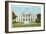 White House with Fountain-null-Framed Art Print