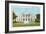 White House with Fountain-null-Framed Art Print