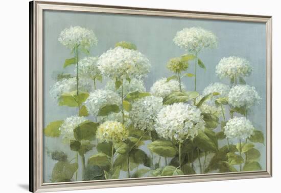 White Hydrangea Garden-Danhui Nai-Framed Art Print