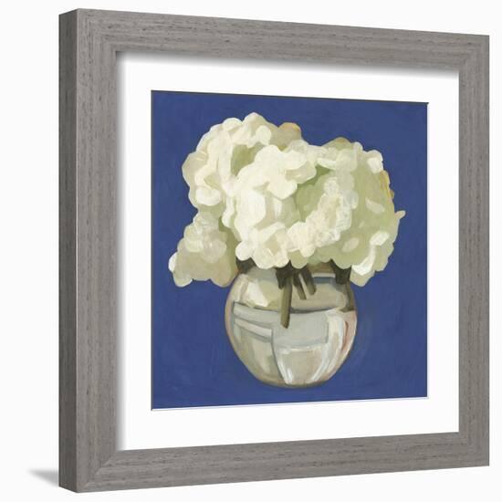 White Hydrangeas I-Emma Scarvey-Framed Art Print