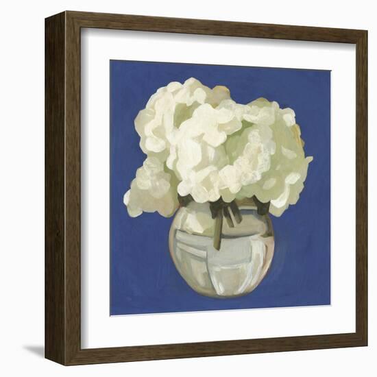 White Hydrangeas I-Emma Scarvey-Framed Art Print