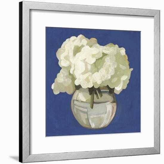 White Hydrangeas I-Emma Scarvey-Framed Art Print