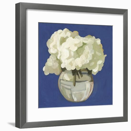 White Hydrangeas I-Emma Scarvey-Framed Art Print