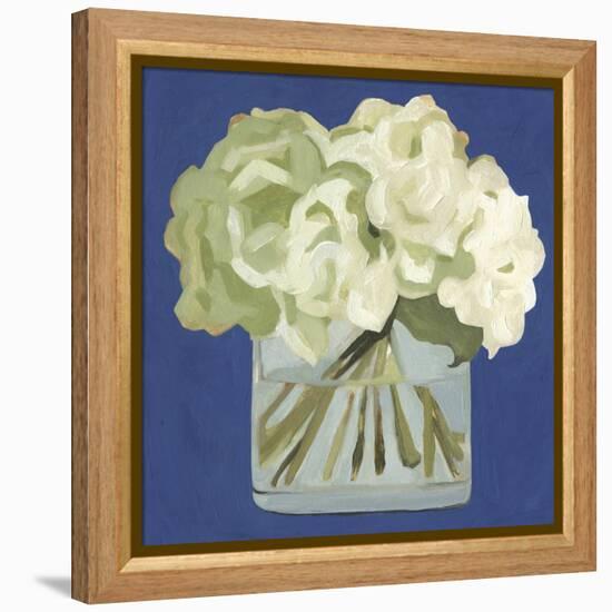 White Hydrangeas II-Emma Scarvey-Framed Stretched Canvas