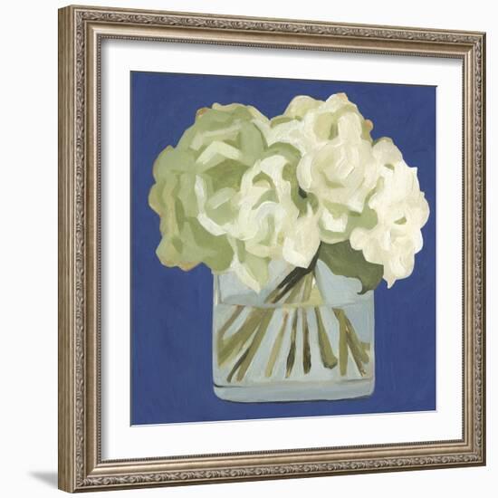 White Hydrangeas II-Emma Scarvey-Framed Art Print