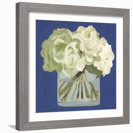 White Hydrangeas II-Emma Scarvey-Framed Art Print