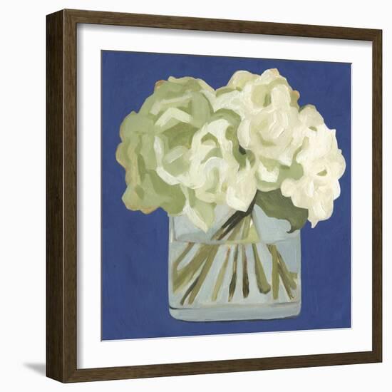 White Hydrangeas II-Emma Scarvey-Framed Art Print