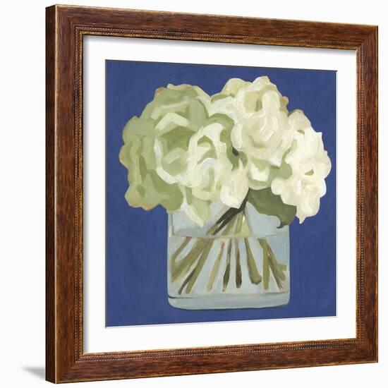White Hydrangeas II-Emma Scarvey-Framed Art Print