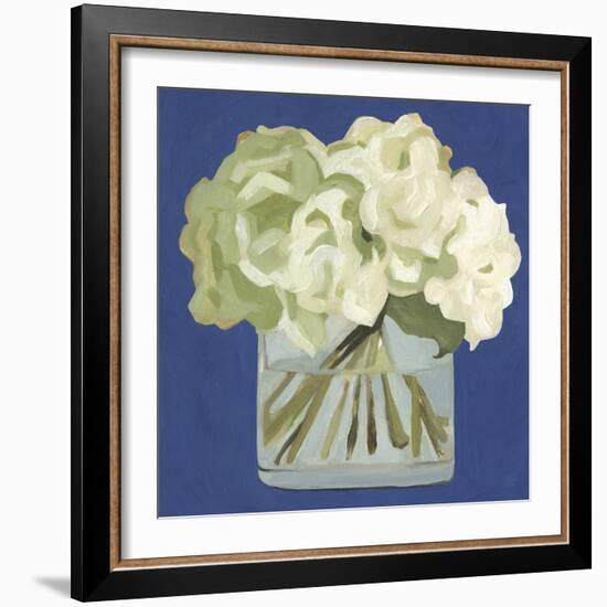 White Hydrangeas II-Emma Scarvey-Framed Art Print