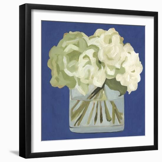 White Hydrangeas II-Emma Scarvey-Framed Art Print