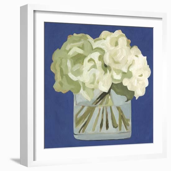 White Hydrangeas II-Emma Scarvey-Framed Art Print