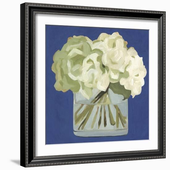 White Hydrangeas II-Emma Scarvey-Framed Art Print