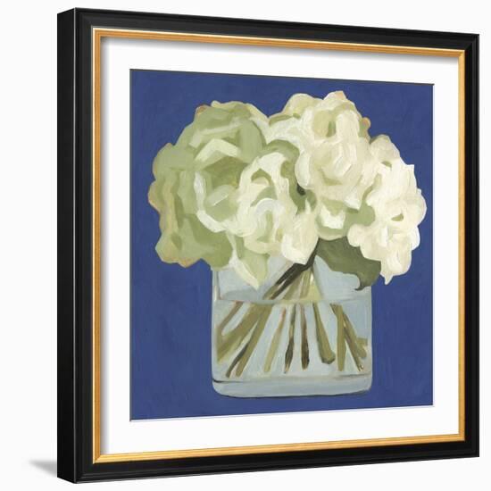 White Hydrangeas II-Emma Scarvey-Framed Art Print