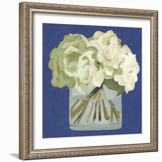 White Hydrangeas II-Emma Scarvey-Framed Premium Giclee Print