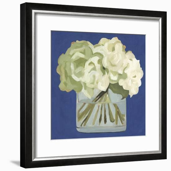 White Hydrangeas II-Emma Scarvey-Framed Premium Giclee Print