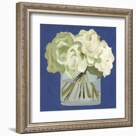 White Hydrangeas II-Emma Scarvey-Framed Art Print