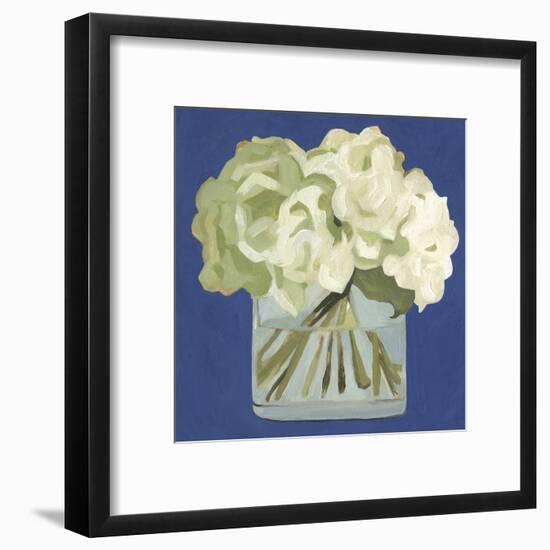 White Hydrangeas II-Emma Scarvey-Framed Art Print